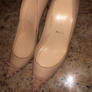 Authentic Nude Spiked Christian Louboutin